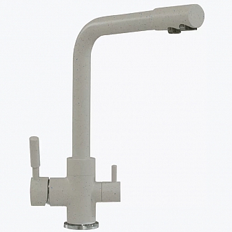 Смеситель для кухни Polygran Высокий Дуо серый