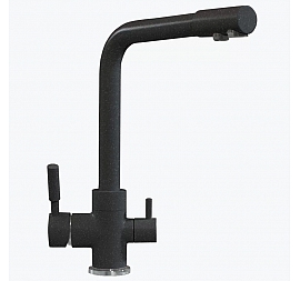 Смеситель для кухни Polygran Высокий Дуо черный
