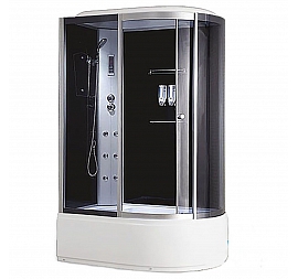 Душевая кабина Loranto CS-007-2L 135x85 см с гидромассажем тонированное стекло левая