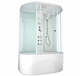 Душевая кабина Domani-Spa Neat High 150x80 см с электрикой и гидромассажем матовое стекло