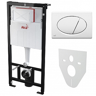 Инсталляция для подвесного унитаза AlcaPlast 4 в 1 AM101/1120+M70+M91