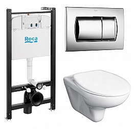 Инсталляция Roca с подвесным унитазом Roca Mateo 893100010
