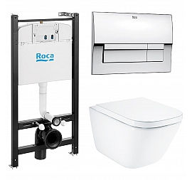 Инсталляция Roca с подвесным унитазом Roca The Gap 893104100