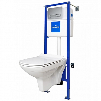 Инсталляция Cersanit с подвесным унитазом Cersanit Carina New Clean On SET-CARC/LPRO/S-DL/Cm
