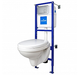 Инсталляция Cersanit с подвесным унитазом Cersanit Delfi SET-DEL/LeonN/TPL/Cm