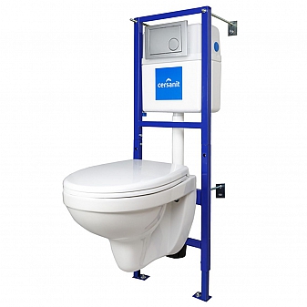 Инсталляция Cersanit с подвесным унитазом Cersanit Delfi SET-DEL/LeonN/TPL/Cm