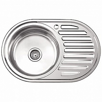 Мойка кухонная Ledeme L87750-L 77 см полированная