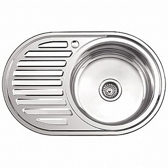 Мойка кухонная Ledeme L87750-R 77 см полированная