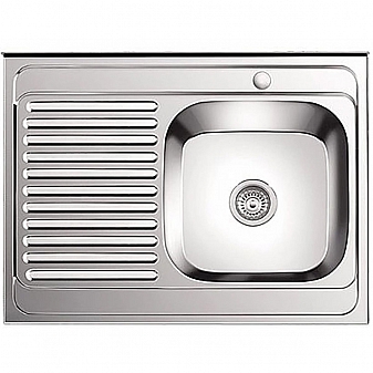 Мойка кухонная Ledeme L98060-R 80 см полированная