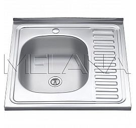Мойка кухонная Melana MLN-6060 L 60 см 0.4 мм накладная