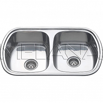 Мойка кухонная Melana MLN-8049-S 80 см 0.8 мм врезная