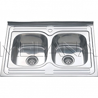 Мойка кухонная Melana MLN-8060-S 80 см 0.6 мм накладная
