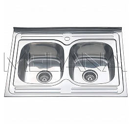 Мойка кухонная Melana MLN-8060-S 80 см 0.8 мм накладная