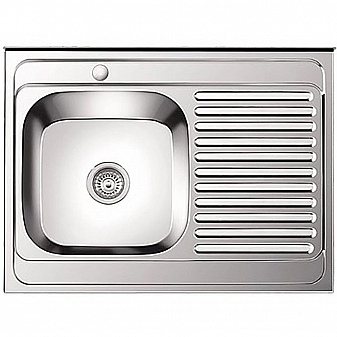 Мойка кухонная Ledeme L98060-6L 80 см полированная