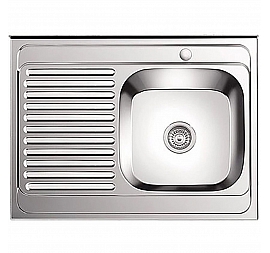 Мойка кухонная Ledeme L98060-6R 80 см полированная