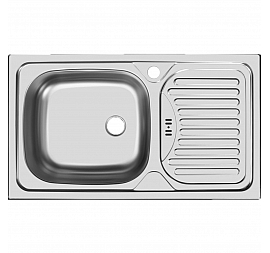 Мойка кухонная Ukinox Классика CL*760.435 GW6K L 76 см матовая