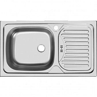 Мойка кухонная Ukinox Классика CL*760.435 GW6K L 76 см матовая