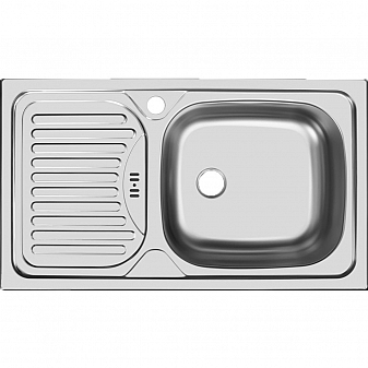 Мойка кухонная Ukinox Классика CL*760.435 GW6K R 76 см матовая
