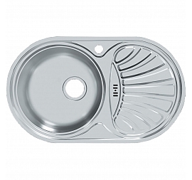 Мойка кухонная Ukinox Фаворит FA*747.447 W GW6K L 75 см лайн