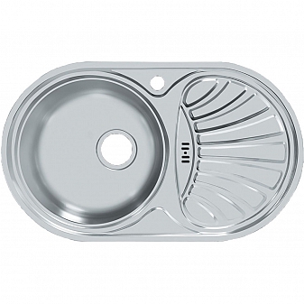 Мойка кухонная Ukinox Фаворит FA*747.447 W GW6K L 75 см лайн