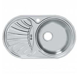 Мойка кухонная Ukinox Фаворит FA*747.447 W GW6K R 75 см лайн