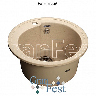 Мойка кухонная GranFest GF-R450 45 см бежевая