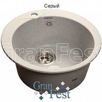 Мойка кухонная GranFest GF-R480 48 см серая