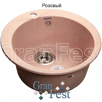 Мойка кухонная GranFest GF-R480 48 см розовая