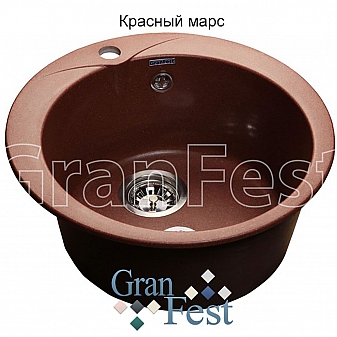 Мойка кухонная GranFest GF-R480 48 см красный марс