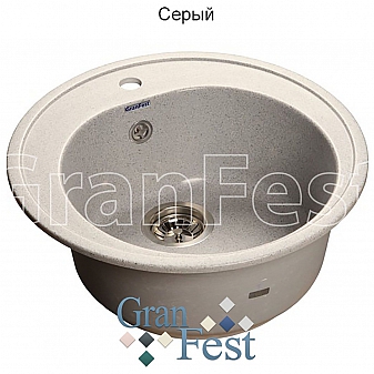 Мойка кухонная GranFest GF-R510 51 см серая