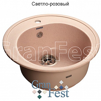 Мойка кухонная GranFest GF-R510 51 см светло-розовая