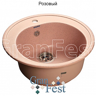 Мойка кухонная GranFest GF-R510 51 см розовая