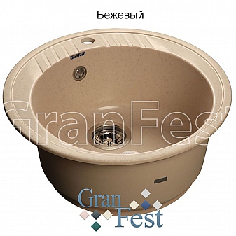 Мойка кухонная GranFest GF-R520 52 см бежевая