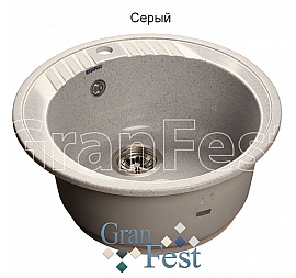 Мойка кухонная GranFest GF-R520 52 см серая