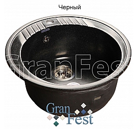 Мойка кухонная GranFest GF-R520 52 см черная