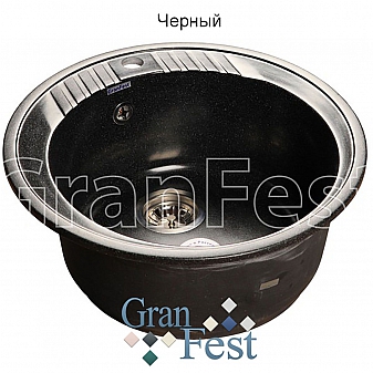 Мойка кухонная GranFest GF-R520 52 см черная