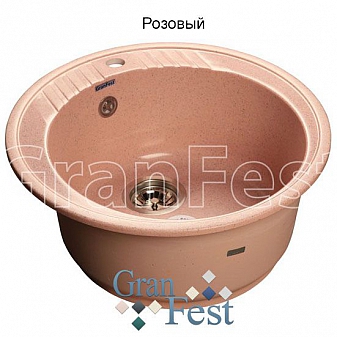 Мойка кухонная GranFest GF-R520 52 см розовая