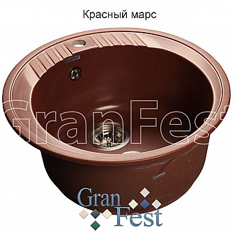 Мойка кухонная GranFest GF-R520 52 см красный марс