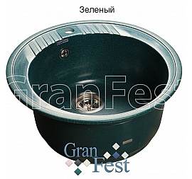 Мойка кухонная GranFest GF-R520 52 см зеленая
