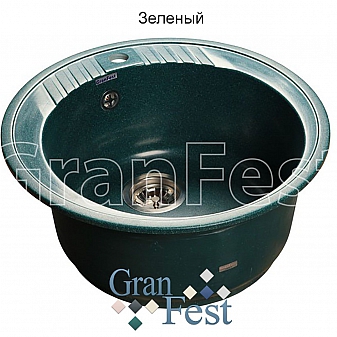 Мойка кухонная GranFest GF-R520 52 см зеленая