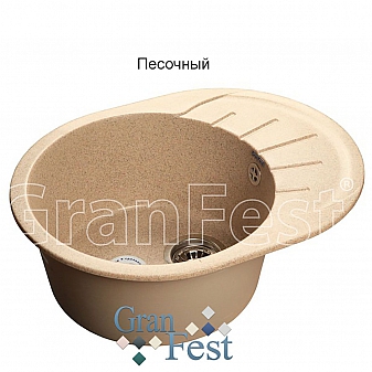 Мойка кухонная GranFest GF-R580L 58 см песочная