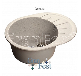 Мойка кухонная GranFest GF-R580L 58 см серая