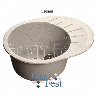 Мойка кухонная GranFest GF-R580L 58 см серая