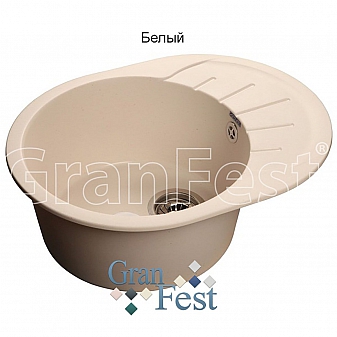 Мойка кухонная GranFest GF-R580L 58 см белая