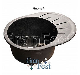 Мойка кухонная GranFest GF-R580L 58 см черная
