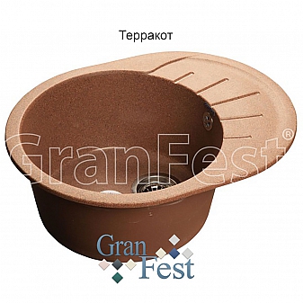 Мойка кухонная GranFest GF-R580L 58 см терракотовая