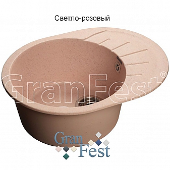 Мойка кухонная GranFest GF-R580L 58 см светло-розовая