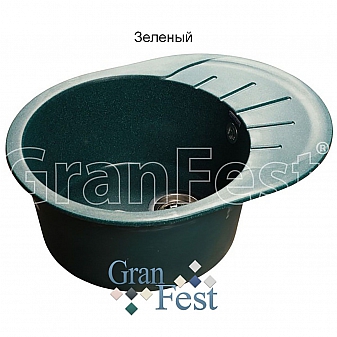 Мойка кухонная GranFest GF-R580L 58 см зеленая