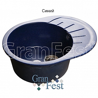 Мойка кухонная GranFest GF-R580L 58 см синяя