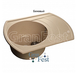 Мойка кухонная GranFest GF-R650L 65 см бежевая